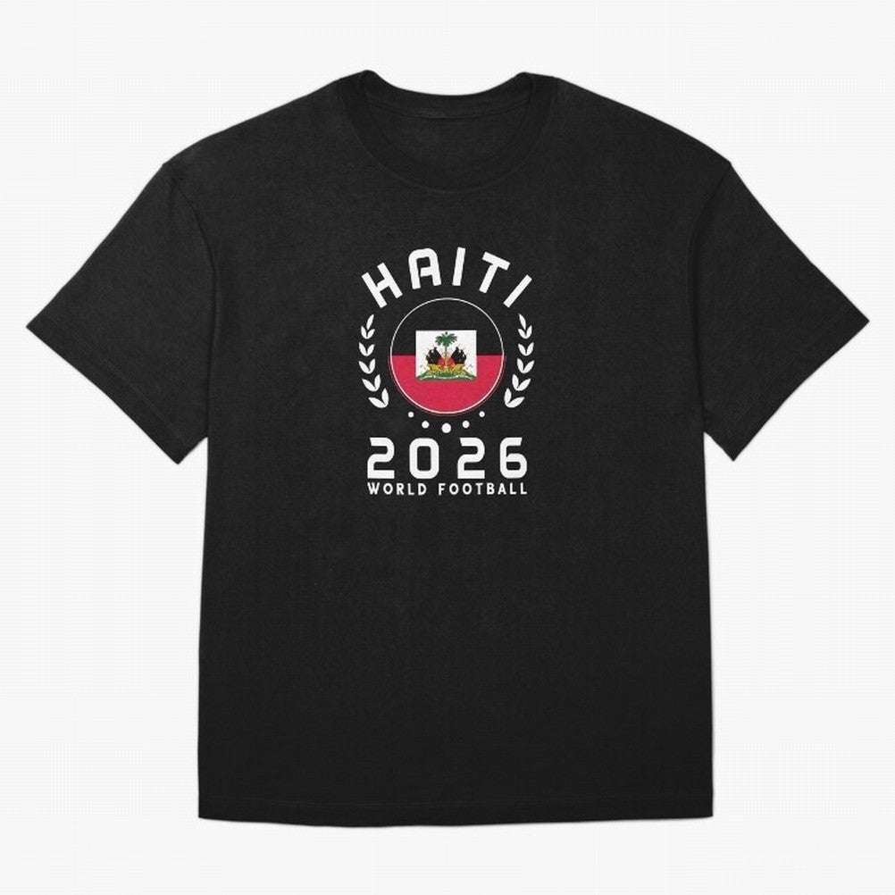 World Cup 2026 Haiti Football Fan Haitian Supporter T-Shirt_84687246 Classic T-Shirt Capture Match Day Hype around FIFA World Cup 2026 USA Canada Mexico, Messi and Cristiano Ronaldo, Germany, Sports Nostalgia, International Competition, Famous