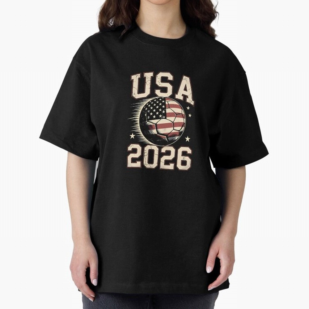 USA Soccer World Cup 2026 American Fan T-Shirt_88555733 Classic T-Shirt Show Your Tournament Heart for FIFA World Cup 2026 USA Canada Mexico Centered on Mbappe and Neymar, Brazil Energy, Retro Football Energy, Iconic Rivalries, Trophy Chase Drama