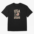 USA Soccer World Cup 2026 American Fan T-Shirt_88555733 Classic T-Shirt Show Your Tournament Heart for FIFA World Cup 2026 USA Canada Mexico Centered on Mbappe and Neymar, Brazil Energy, Retro Football Energy, Iconic Rivalries, Trophy Chase Drama