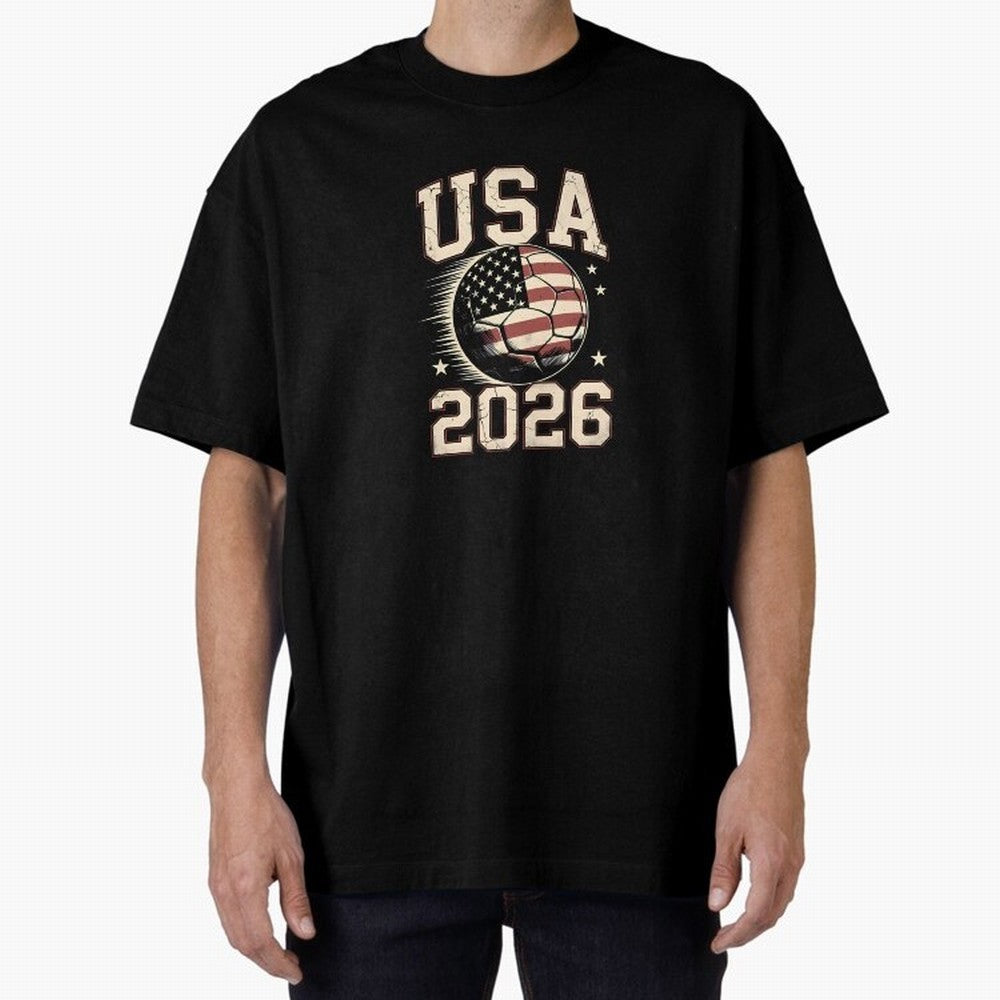USA Soccer World Cup 2026 American Fan T-Shirt_88555733 Classic T-Shirt Show Your Tournament Heart for FIFA World Cup 2026 USA Canada Mexico Centered on Mbappe and Neymar, Brazil Energy, Retro Football Energy, Iconic Rivalries, Trophy Chase Drama