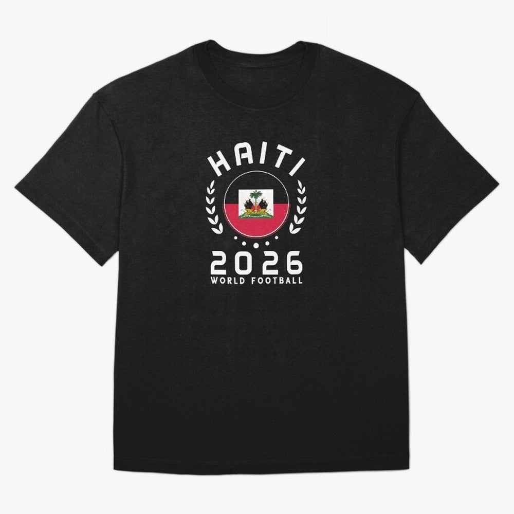 World Cup 2026 Haiti Football Fan Haitian Supporter T-Shirt_84687246 Classic T-Shirt Make Memories around FIFA World Cup 2026 Centered on Haaland, Spain Energy, Worldwide Fan Energy, Dramatic Goals, Stadium Lights and Championship Celebrations;
