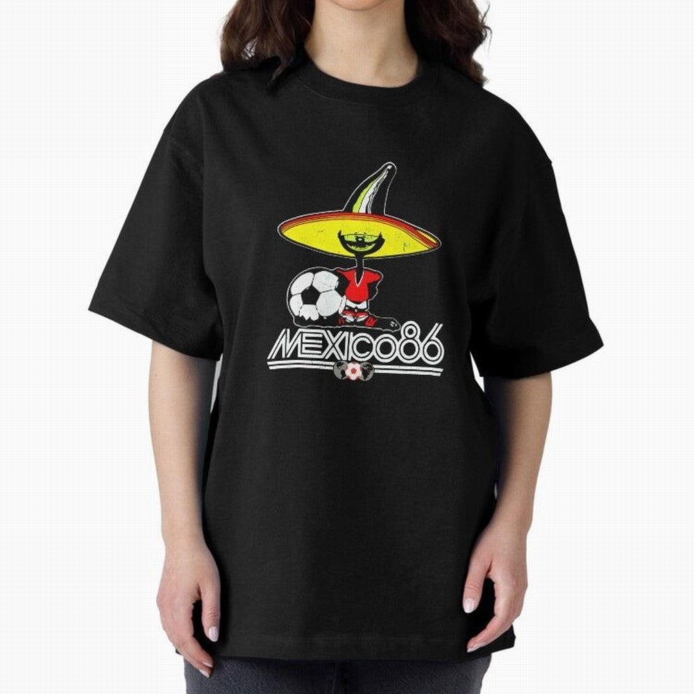 Mexico 86 World Cup Pique Retro Vintage T-Shirt_90751770 Classic T-Shirt Bring Global Tournament Vibes to Global Football Passion for FIFA World Cup 2026 Group Stage, Filled with CR7 and Messi, Argentina and Brazil, Worldwide Fan Energy, Dramatic