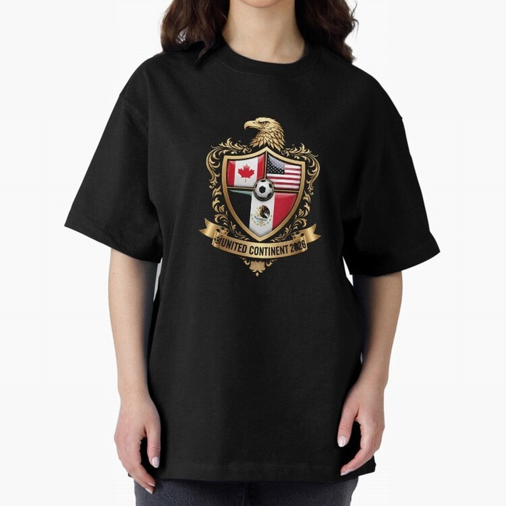Golden Continental Eagle Soccer World Cup Crest 2026 T-Shirt_83050983 Classic T-Shirt Join the Global Buzz around FIFA World Cup 2026 Group Stage for Fans of Mbappe and Neymar and Germany, Bringing Global Supporter Spirit, Legendary Goals, National