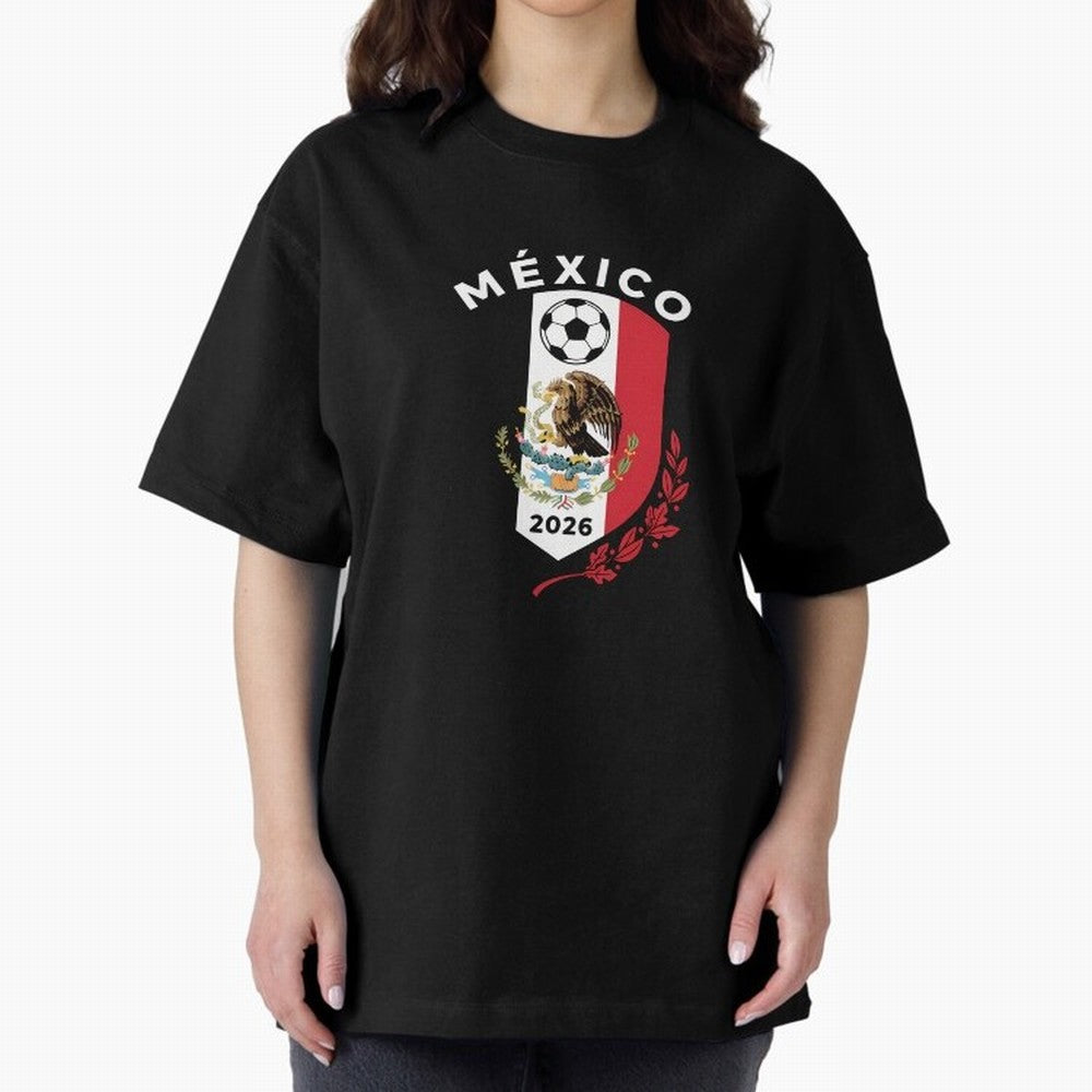 Mexico Emblem World Cup Soccer 2026 Football Crew T-Shirt_83050167 Classic T-Shirt Bring Match Day Fire to FIFA World Cup 2026 USA Canada Mexico for Fans of Mbappe and Brazil, Portugal and Argentina, Bringing Game Day Rituals, Football Legends,