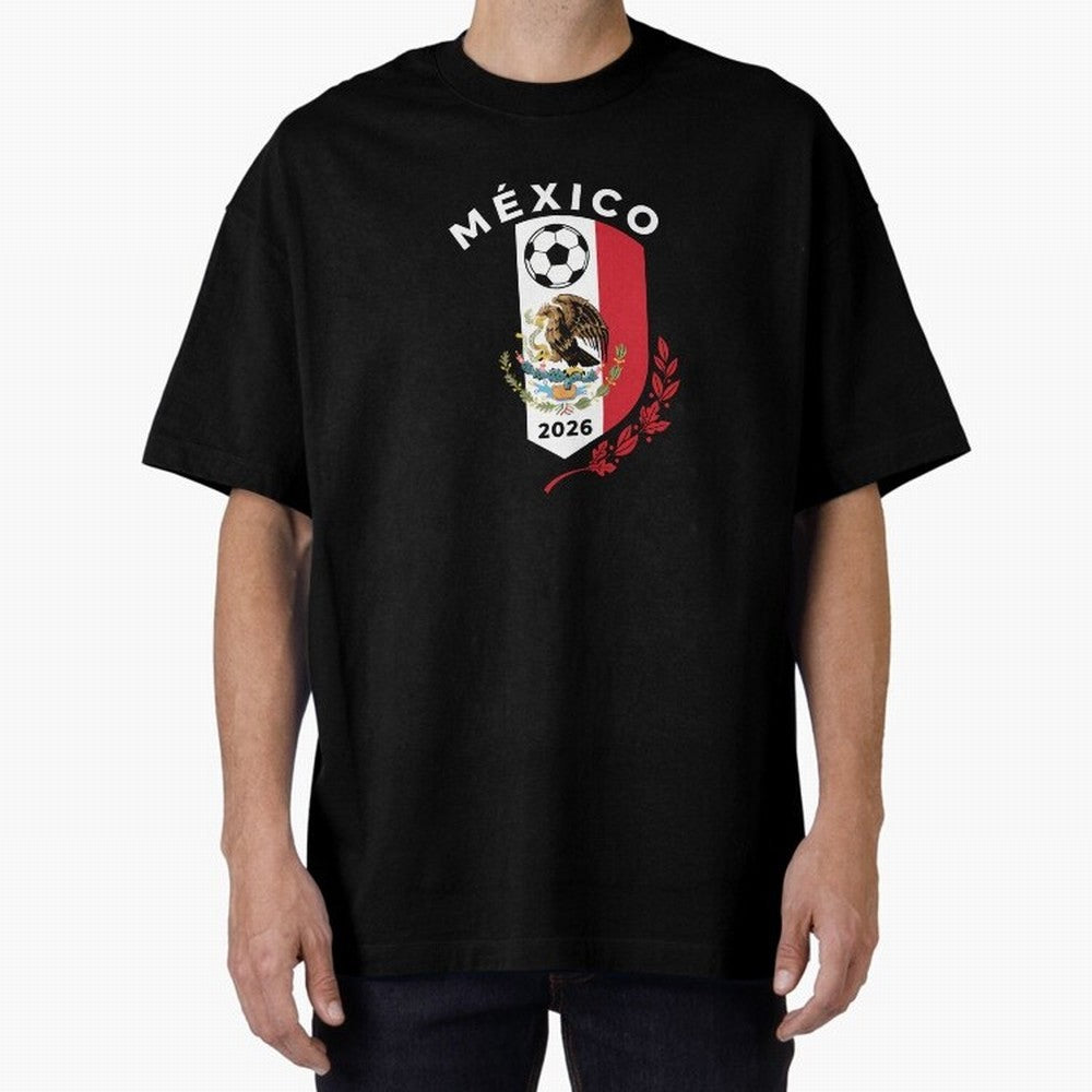 Mexico Emblem World Cup Soccer 2026 Football Crew T-Shirt_83050167 Classic T-Shirt Show Championship Spirit for Global Football Passion for FIFA World Cup 2026, with Messi and Cristiano Ronaldo, England, France and Netherlands, Global Supporter