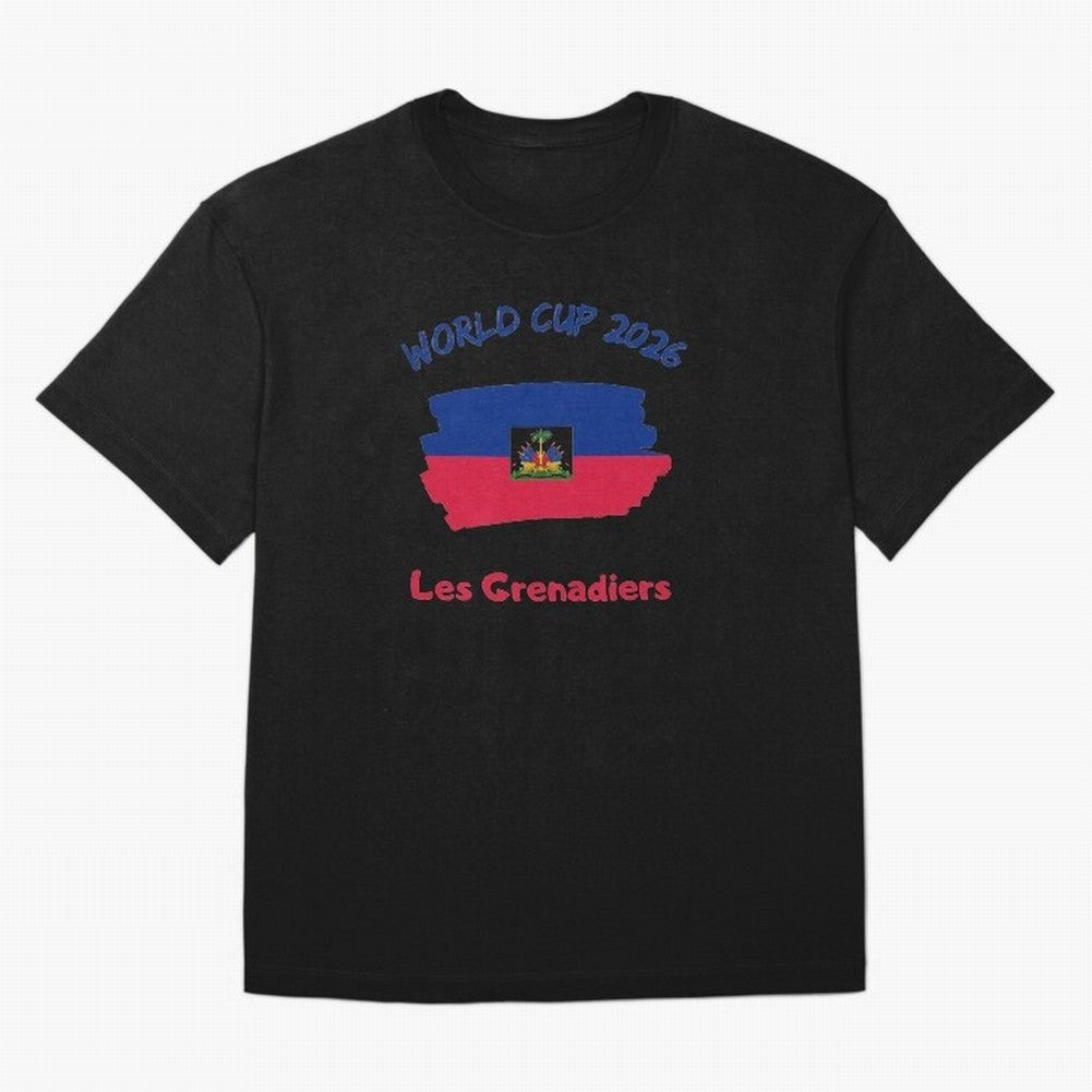 Haiti Football Fan Haitian Soccer Supporter National Team Pride Caribbean 2026 T-Shirt_90544900 Classic T-Shirt Celebrate Fan Culture around FIFA World Cup 2026 USA Canada Mexico Connected to Mbappe and Neymar, Argentina and Brazil Energy, Classic