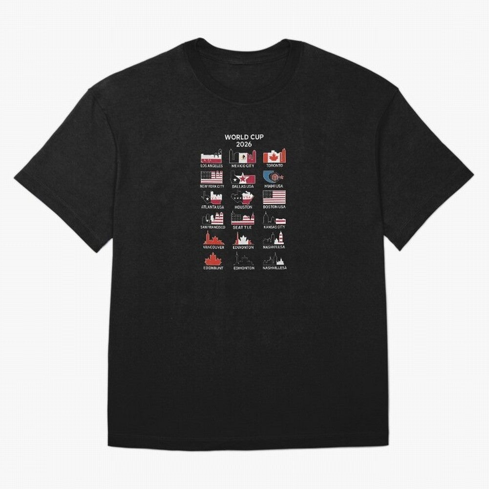 World Cup 2026 Host Cities T-Shirt_84292126 Classic T-Shirt Cheer through Every Moment of Match Day Hype around FIFA World Cup 2026, CR7 and Messi, England, France and Netherlands, Champion Mindset, Group Stage Buzz, Knockout Tension and Passionate