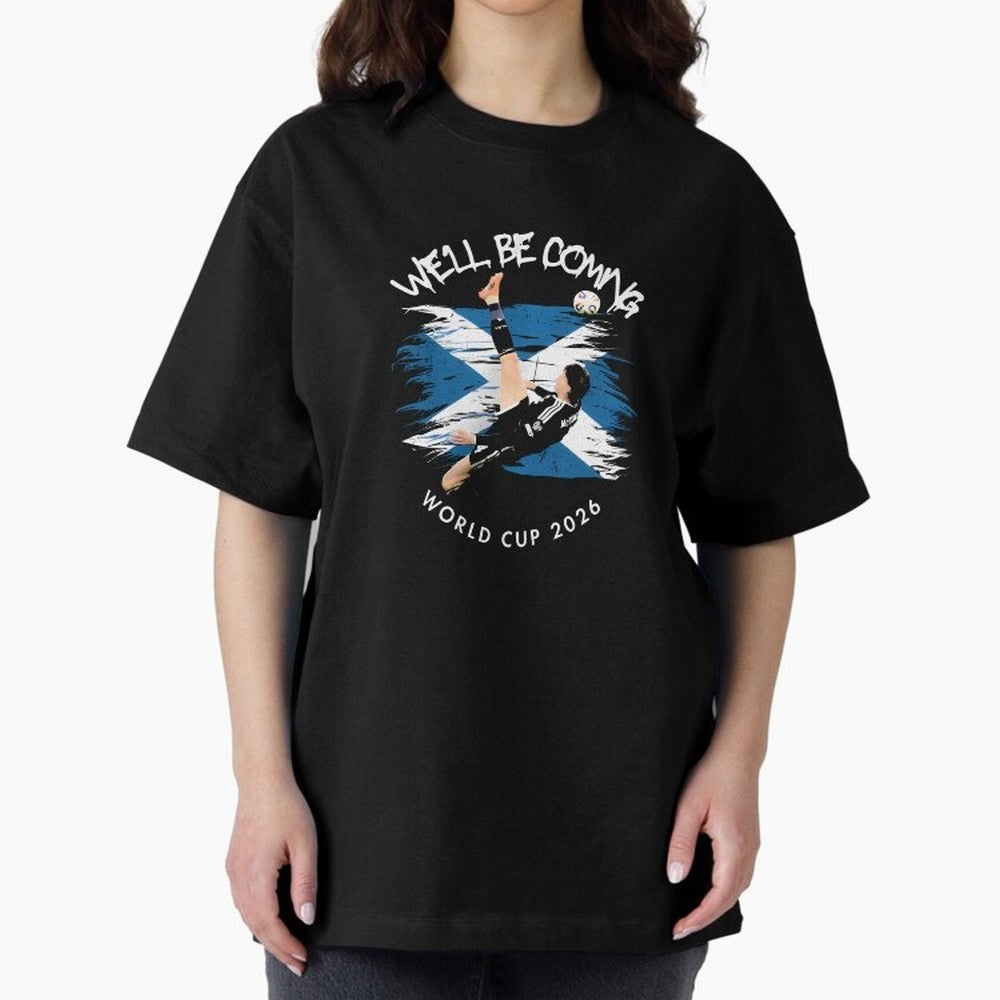 We'll be coming 2026 - Scotland World Cup 2026 ¨C Tartan Army Returns T-Shirt_83870657 Classic T-Shirt Fuel Match Day Hype around FIFA World Cup 2026 Group Stage, Mbappe, France and Portugal, Game Day Rituals, Football Legends, Country Pride and