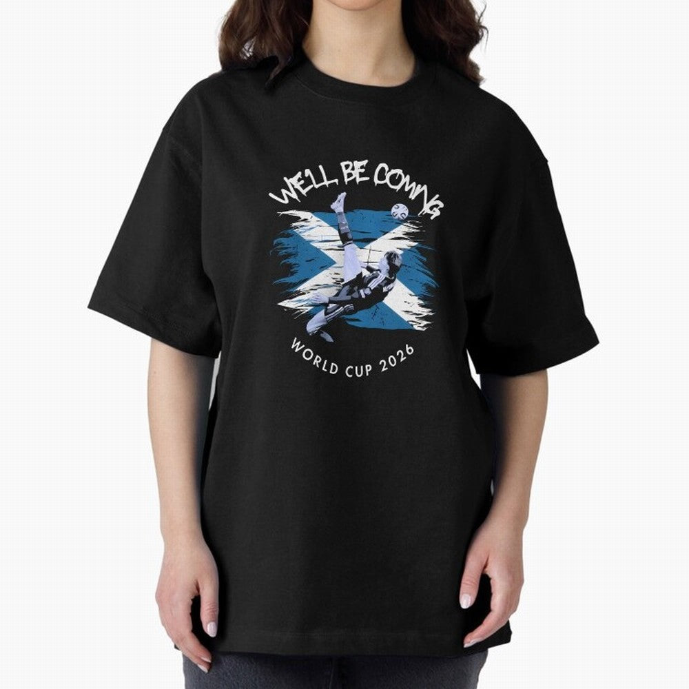 We'll be coming 2026 - Tartan Army Returns T-Shirt_83870751 Classic T-Shirt Spotlight Match Day Hype around FIFA World Cup 2026 USA Canada Mexico, Neymar, Haaland and Cristiano Ronaldo, England, France and Netherlands, Fan Favorite Moments,