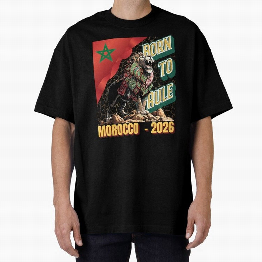 Morocco Football - Born to Rule Classic T-Shirt Keep the Match Day Mood of the FIFA World Cup 2026 USA Canada Mexico Journey through CR7 Highlights, England Pride, Classic Soccer Heritage, Championship Pressure, Fan Loyalty and International Pride;