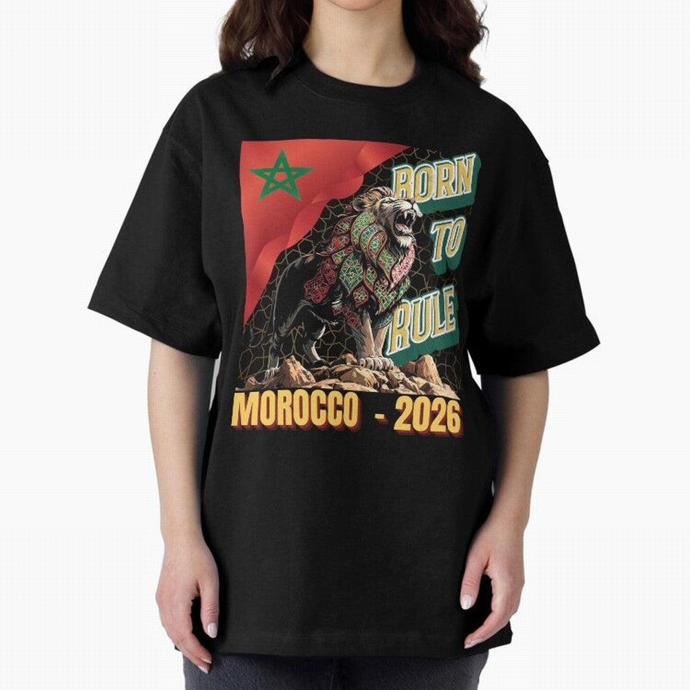 Morocco Football - Born to Rule Classic T-Shirt Keep the Match Day Mood of the FIFA World Cup 2026 USA Canada Mexico Journey through CR7 Highlights, England Pride, Classic Soccer Heritage, Championship Pressure, Fan Loyalty and International Pride;