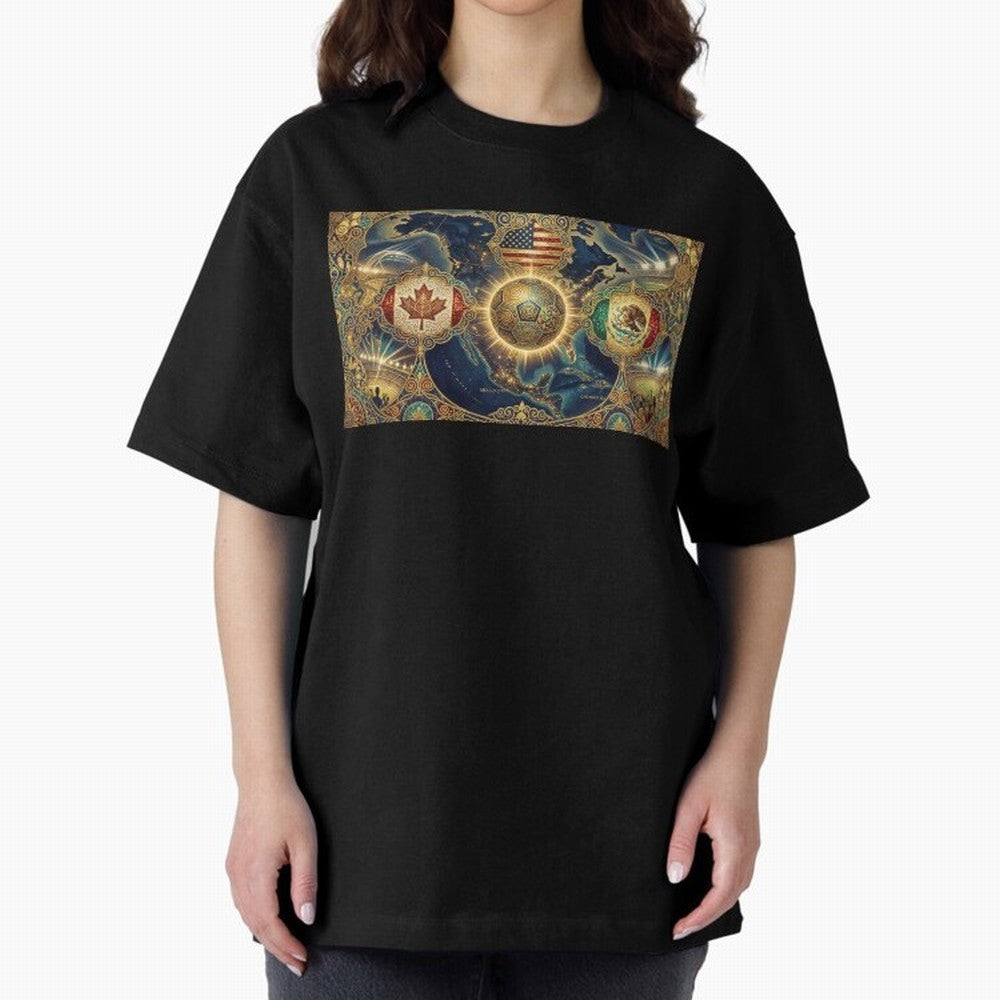 World Cup 2026 Hosts Illustrated Classic T-Shirt Relive the FIFA World Cup 2026 Group Stage Journey through Neymar Highlights, Brazil, Portugal and Argentina Pride, Supporter Pride, Iconic Celebrations, Legendary Names and Global Match Day Energy;