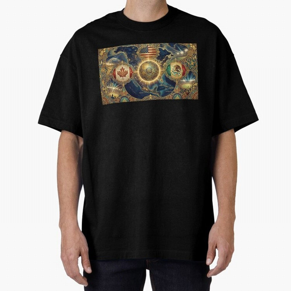 World Cup 2026 Hosts Illustrated Classic T-Shirt Relive the FIFA World Cup 2026 Group Stage Journey through Neymar Highlights, Brazil, Portugal and Argentina Pride, Supporter Pride, Iconic Celebrations, Legendary Names and Global Match Day Energy;