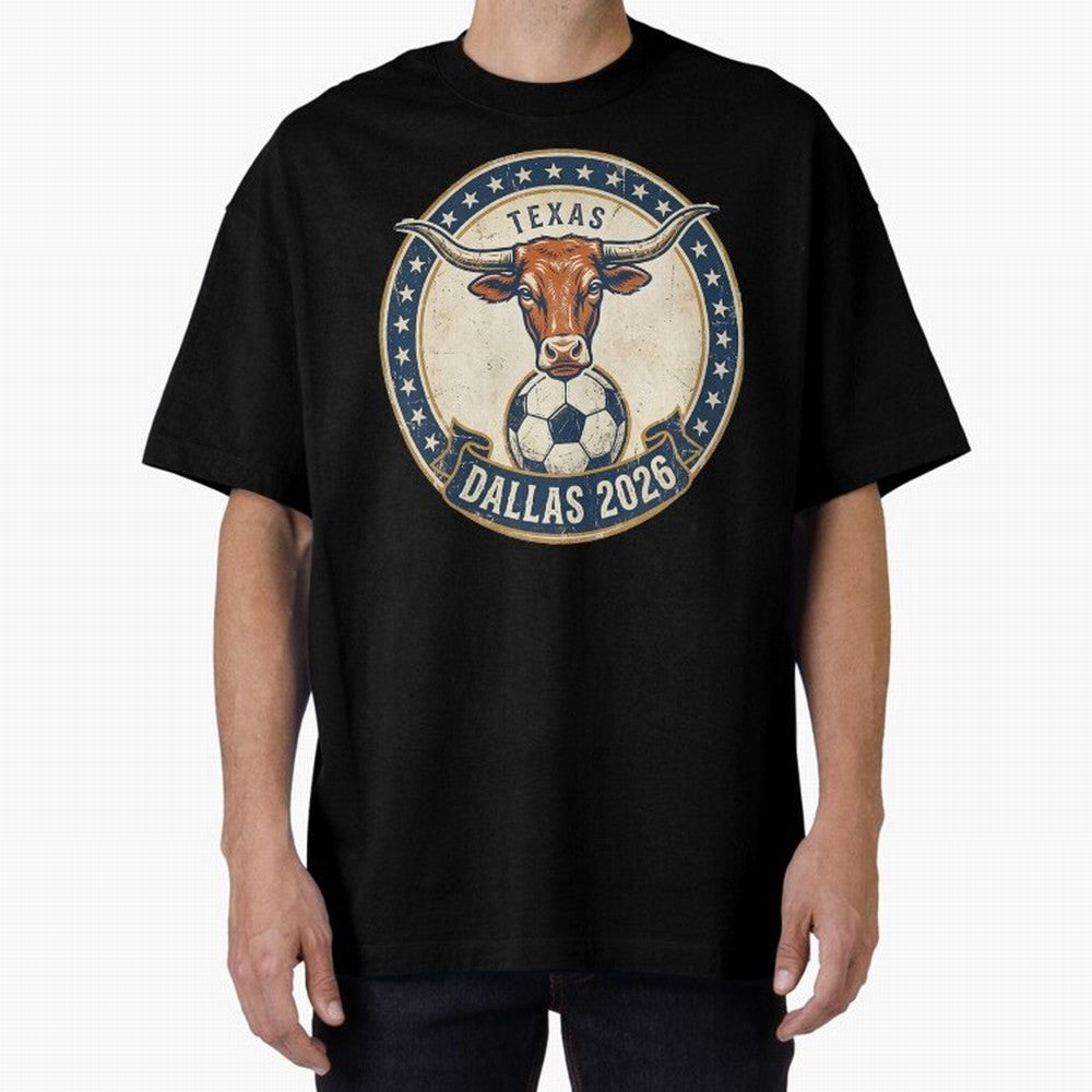 Dallas Texas 2026 World Cup Host City Vintage Football Badge Classic T-Shirt Make the Season About Global Football Passion for FIFA World Cup 2026 USA Canada Mexico, with Haaland, Spain and Netherlands, Game Day Rituals, Football Legends, Country