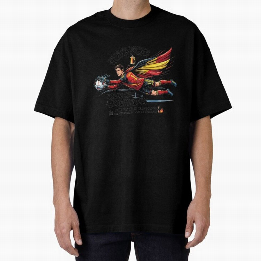 Thibaut Courtois Fan Art Classic T-Shirt Build Match Day Hype around FIFA World Cup 2026, Mbappe and Neymar, Spain, Game Day Rituals, Football Legends, Country Pride and the Road to the Final; Perfect for Supporters Who Want Bold Football Energy,