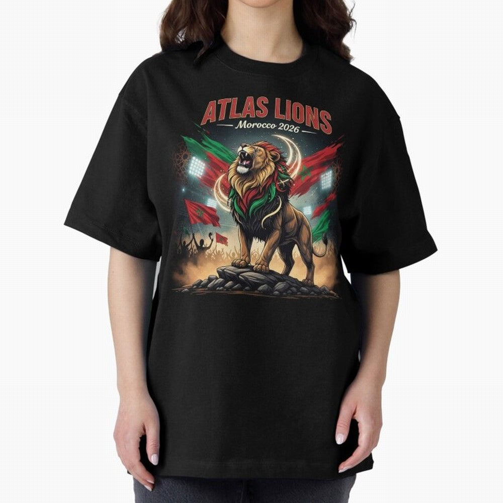 Atlas Lions - Morocco Football Team ready for the World Cup Classic T-Shirt Relive Match Day Hype around FIFA World Cup 2026 USA Canada Mexico, Mbappe and Neymar, Brazil, Retro Football Energy, Iconic Rivalries, Trophy Chase Drama and Stadium