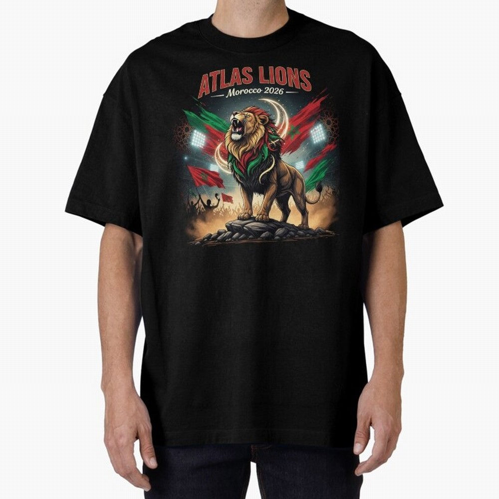 Atlas Lions - Morocco Football Team ready for the World Cup Classic T-Shirt Relive Match Day Hype around FIFA World Cup 2026 USA Canada Mexico, Mbappe and Neymar, Brazil, Retro Football Energy, Iconic Rivalries, Trophy Chase Drama and Stadium