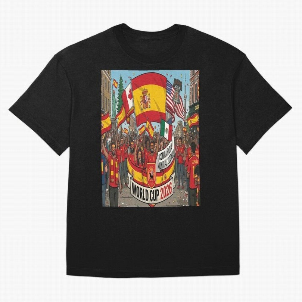 Spain Classic T-Shirt Celebrate Football Dreams Across FIFA World Cup 2026 Group Stage Featuring Mbappe, Spain and Netherlands Energy, Soccer Culture, Superstar Moments, National Team Dreams and Competitive Fire; Perfect for Supporters Who Want