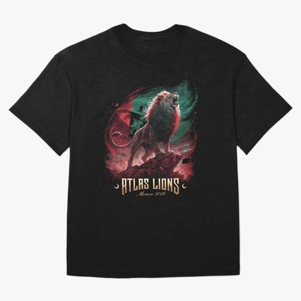 Morocco - The Atlas Lions Classic T-Shirt Spotlight Global Football Passion for FIFA World Cup 2026 Group Stage, Centered on Haaland and Mbappe, Spain and Netherlands, Stadium Chants, National Pride, Trophy Dreams and Unforgettable Football