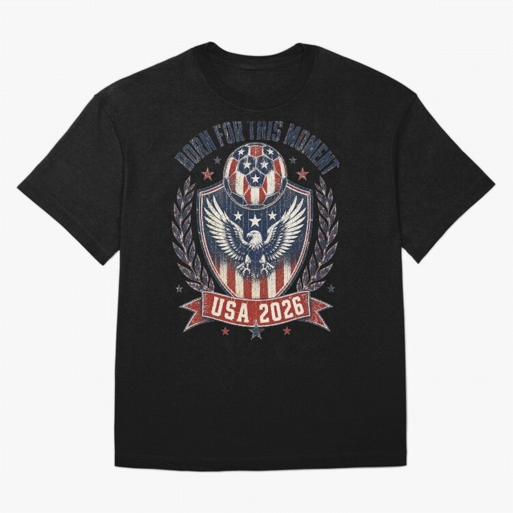 Born For This Moment USA 2026 World Cup Soccer T-Shirt Classic T-Shirt Support Your Favorite Stars during the FIFA World Cup 2026 USA Canada Mexico Journey through Neymar, Haaland and Cristiano Ronaldo Highlights, Spain Pride, Classic Soccer