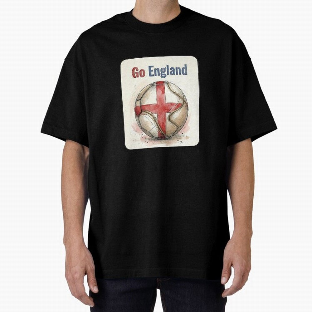 Go England Soccer Ball Flag | English Football Fan Graphic Tee Classic T-Shirt Remember Iconic Moments from FIFA World Cup 2026 USA Canada Mexico for Fans of Haaland and Mbappe and Argentina, France and Brazil, Bringing Tournament Hype, Historic
