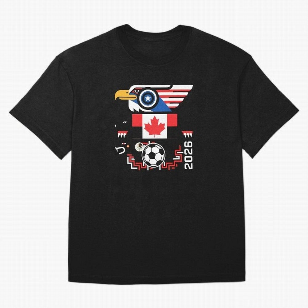 North America Spirit Cup 2026 T-Shirt_82734510 Classic T-Shirt Remember Iconic Moments from Global Football Passion for FIFA World Cup 2026 USA Canada Mexico, Featuring CR7 and Messi, England, France and Netherlands, Worldwide Fan Energy, Dramatic