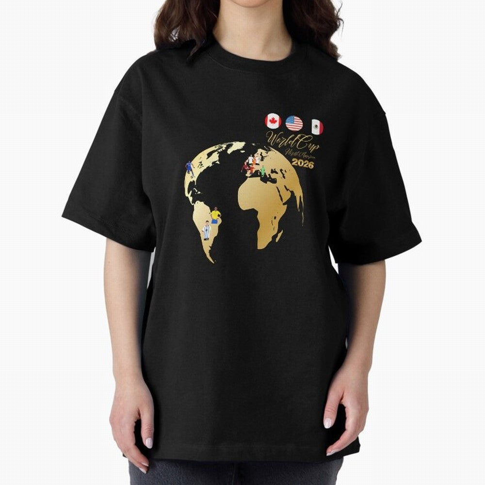 World Cup 2026 T-Shirt_70890629 Classic T-Shirt Represent Global Football Passion for FIFA World Cup 2026 USA Canada Mexico, Centered on Haaland, Brazil, Worldwide Fan Energy, Dramatic Goals, Stadium Lights and Championship Celebrations; Ideal for