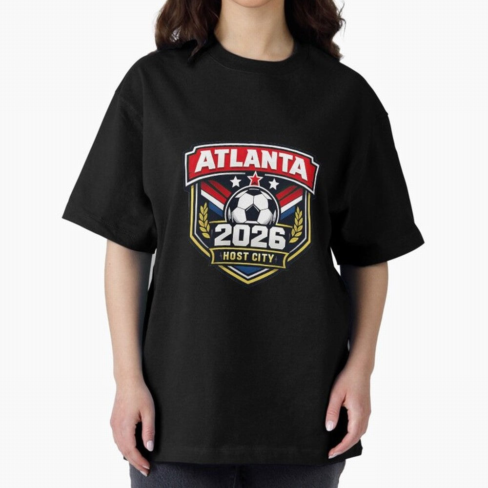 Global Cup 2026 Host City Badge Atlanta Classic T-Shirt Support Iconic Players in FIFA World Cup 2026 Group Stage for Fans of Neymar, Haaland and Cristiano Ronaldo and Netherlands, Bringing Sports Nostalgia, International Competition, Famous