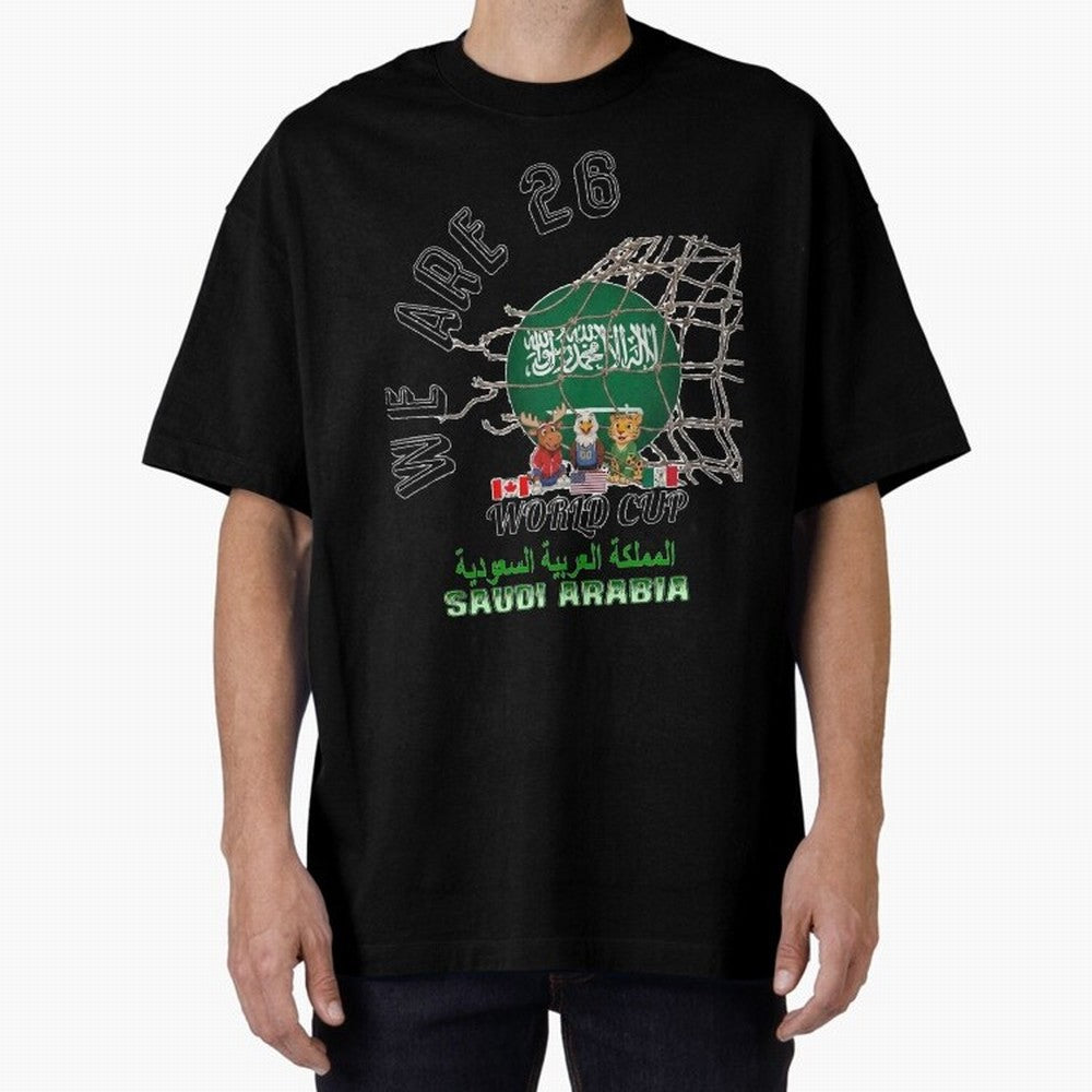 World cup 26 - Saudi Arabia Classic T-Shirt Follow Every Goal of FIFA World Cup 2026 Highlighting Cristiano Ronaldo, Haaland and CR7, Argentina Energy, Worldwide Fan Energy, Dramatic Goals, Stadium Lights and Championship Celebrations; Perfect for