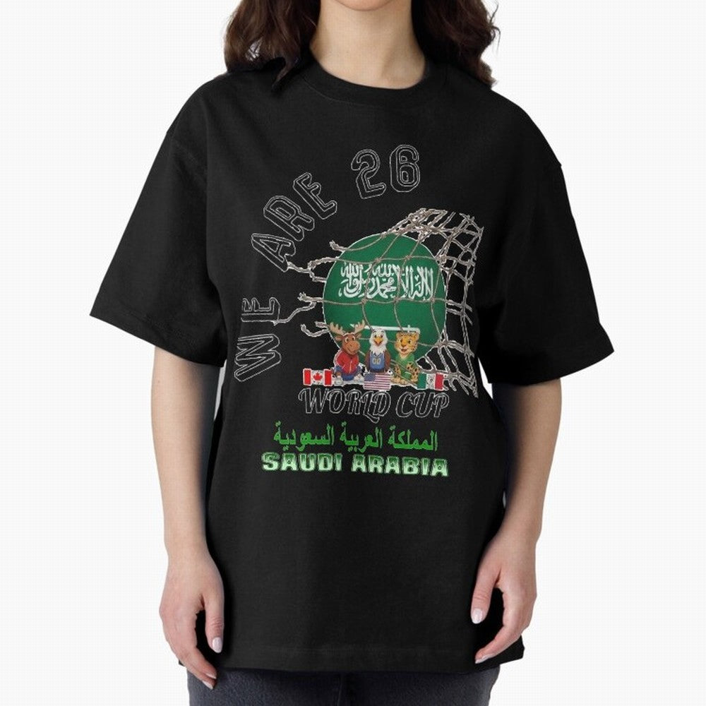 World cup 26 - Saudi Arabia Classic T-Shirt Follow Every Goal of FIFA World Cup 2026 Highlighting Cristiano Ronaldo, Haaland and CR7, Argentina Energy, Worldwide Fan Energy, Dramatic Goals, Stadium Lights and Championship Celebrations; Perfect for