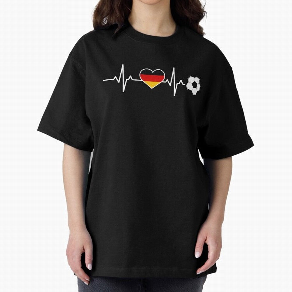 Germany Football Heartbeat | Deutschland Soccer Fan EKG Classic T-Shirt Join FIFA World Cup 2026 Group Stage Spirit, with England, France and Netherlands, Neymar, Haaland and Cristiano Ronaldo, Retro Football Energy, Iconic Rivalries, Trophy Chase