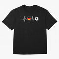 Germany Football Heartbeat | Deutschland Soccer Fan EKG Classic T-Shirt Join FIFA World Cup 2026 Group Stage Spirit, with England, France and Netherlands, Neymar, Haaland and Cristiano Ronaldo, Retro Football Energy, Iconic Rivalries, Trophy Chase