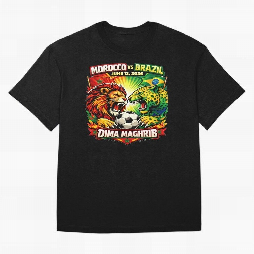World Cup 2026, Dima Maghrib, June 13, 2026, We Are Morocco, Go Morocco, Morocco vs Brazil, Morocco World Cup 2026, World Morocco, Maghrib Classic T-Shirt Remember FIFA World Cup 2026 Featuring Haaland, France Energy, Supporter Pride, Iconic