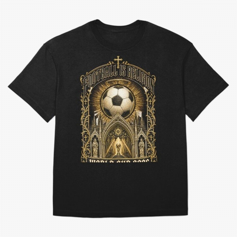 Football Is Religion World Cup 2026 Soccer T-Shirt Classic T-Shirt Carry National Pride through the FIFA World Cup 2026 Journey through Cristiano Ronaldo, Haaland and CR7 Highlights, Brazil Pride, Football History, Final Match Energy, Crowd Noise