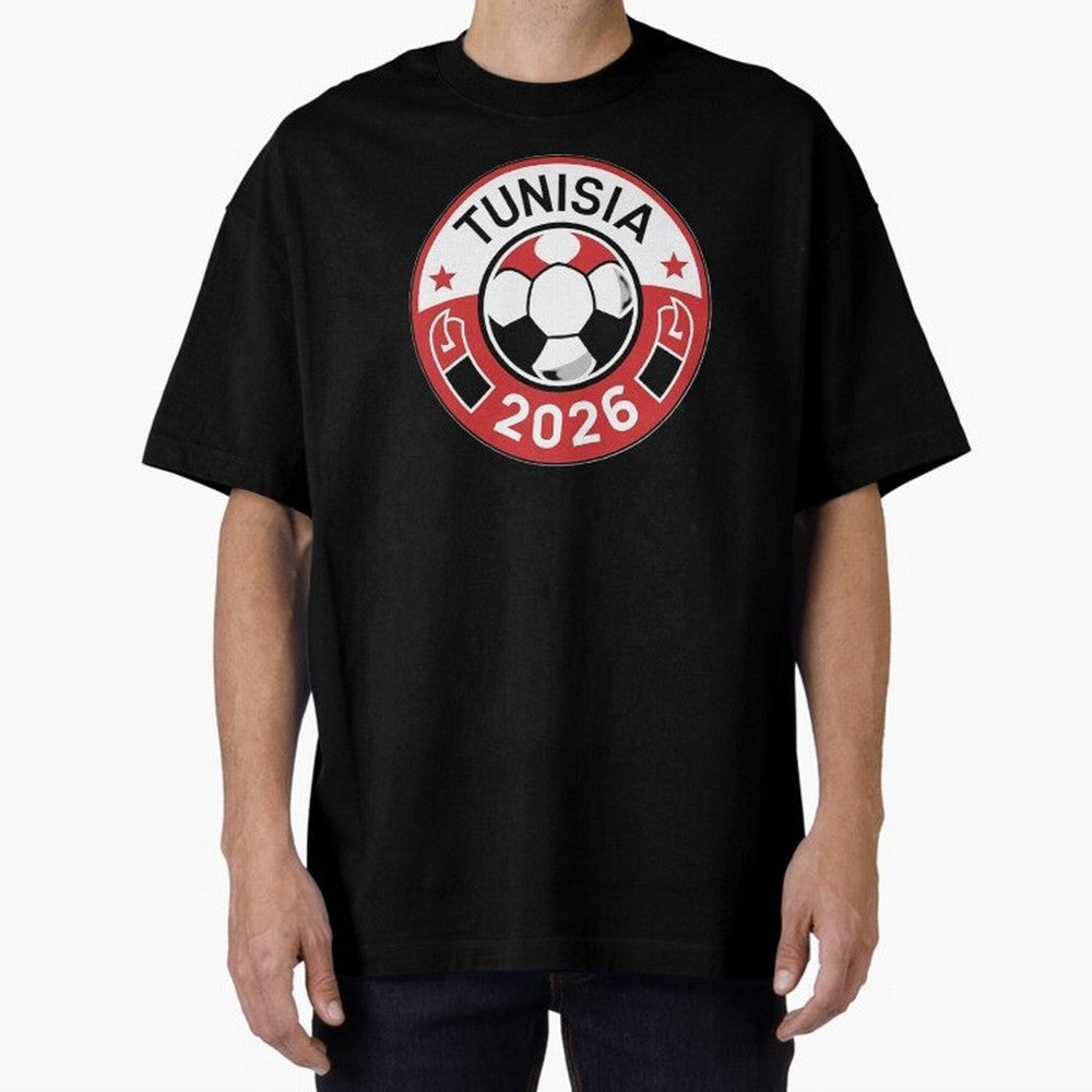 Tunisia WC 2026 Classic T-Shirt Bring a Champion Mindset to FIFA World Cup 2026 USA Canada Mexico for Fans of CR7 and Messi and Argentina, Bringing Vintage Soccer Flavor, Modern Football Stars, National Flags and Final Night Emotion; Ideal for