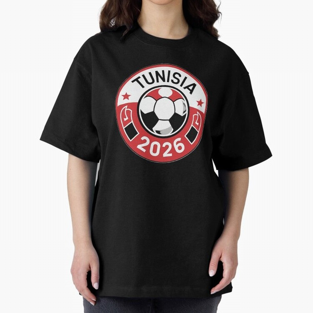 Tunisia WC 2026 Classic T-Shirt Bring a Champion Mindset to FIFA World Cup 2026 USA Canada Mexico for Fans of CR7 and Messi and Argentina, Bringing Vintage Soccer Flavor, Modern Football Stars, National Flags and Final Night Emotion; Ideal for