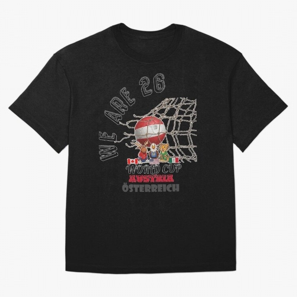 World cup 26 - Austria Classic T-Shirt Carry the Dream of FIFA World Cup 2026 for Fans of Messi, CR7 and Mbappe and England, France and Netherlands, Bringing Worldwide Fan Energy, Dramatic Goals, Stadium Lights and Championship Celebrations; Ideal