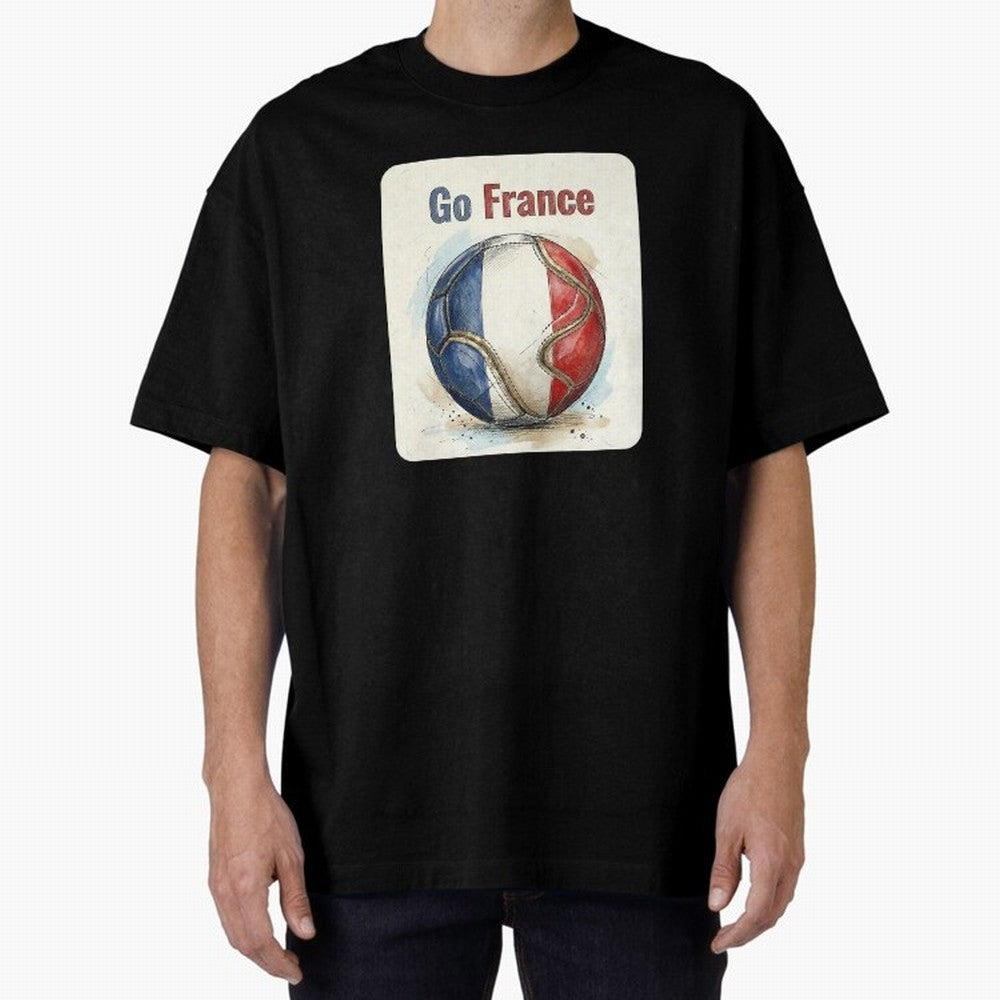 Go France Soccer Ball Flag | French Football Fan Graphic Tee Classic T-Shirt Make Memories around Global Football Passion for FIFA World Cup 2026 Group Stage, Filled with Messi, Neymar and Mbappe, Brazil, Worldwide Fan Energy, Dramatic Goals,