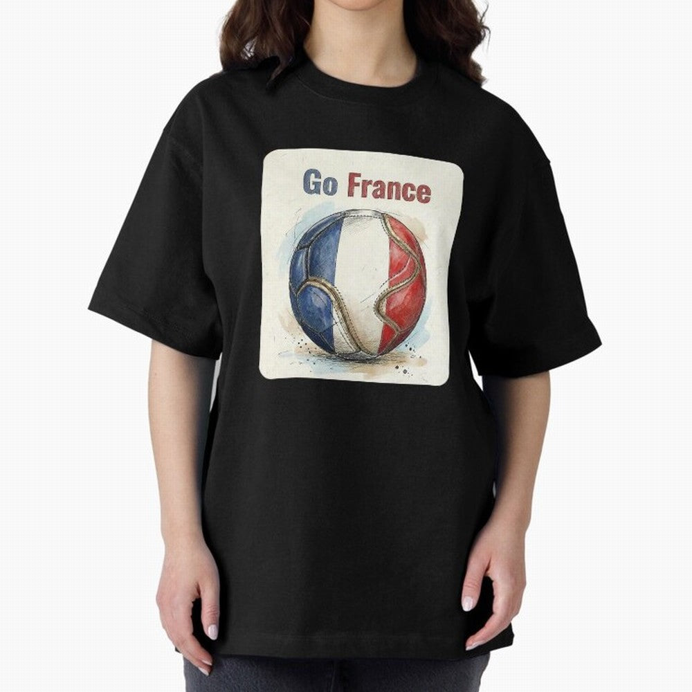 Go France Soccer Ball Flag | French Football Fan Graphic Tee Classic T-Shirt Make Memories around Global Football Passion for FIFA World Cup 2026 Group Stage, Filled with Messi, Neymar and Mbappe, Brazil, Worldwide Fan Energy, Dramatic Goals,