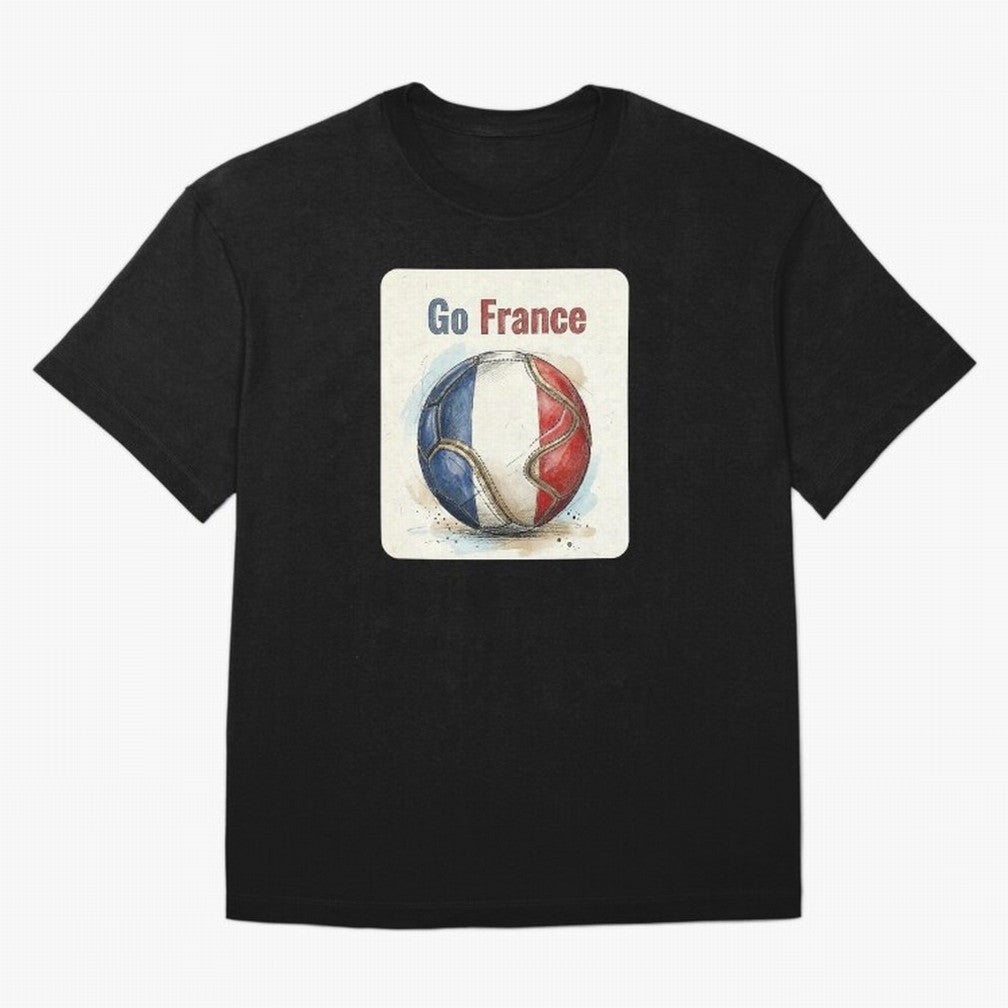 Go France Soccer Ball Flag | French Football Fan Graphic Tee Classic T-Shirt Make Memories around Global Football Passion for FIFA World Cup 2026 Group Stage, Filled with Messi, Neymar and Mbappe, Brazil, Worldwide Fan Energy, Dramatic Goals,