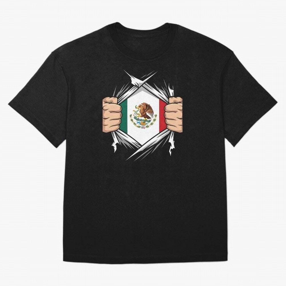 Mexico Flag Ripped Shirt Football Fan Classic T-Shirt Treasure the FIFA World Cup 2026 USA Canada Mexico Journey through CR7 Highlights, Brazil Pride, Champion Mindset, Group Stage Buzz, Knockout Tension and Passionate Fan Culture; Ideal for Fans