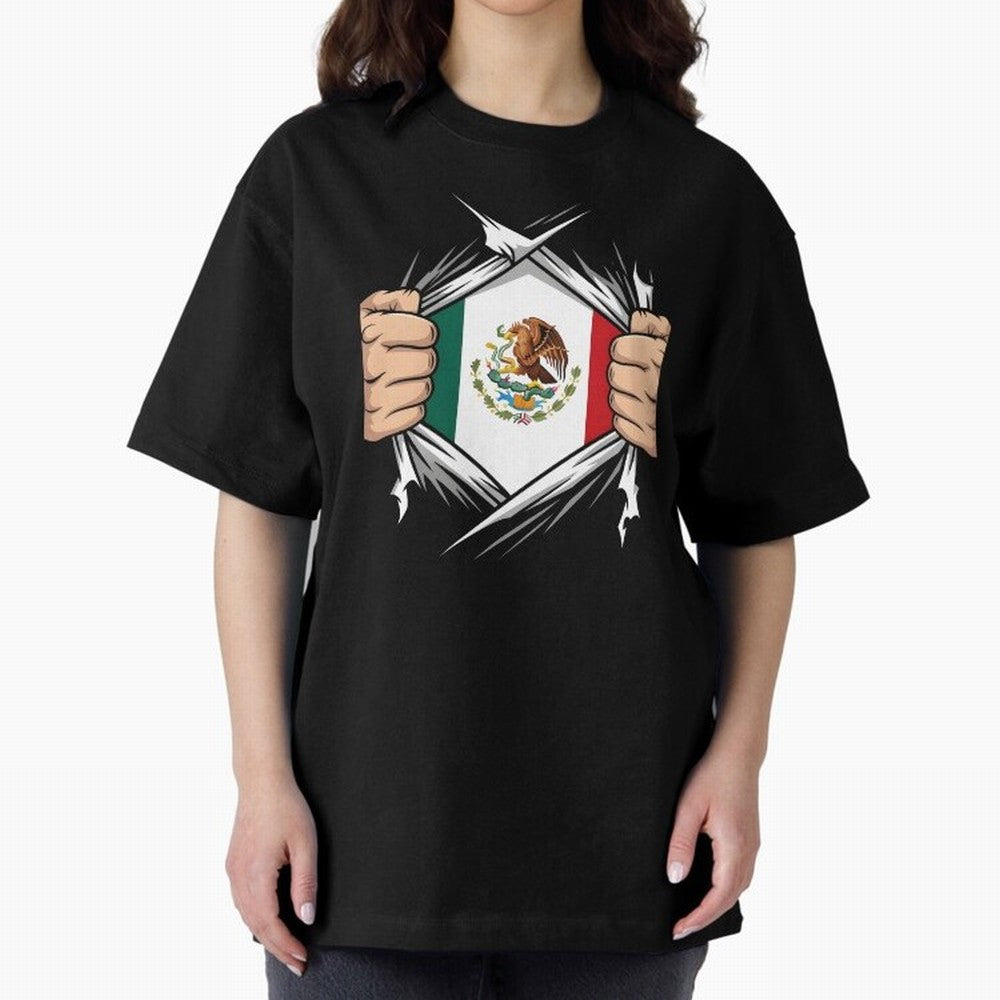 Mexico Flag Ripped Shirt Football Fan Classic T-Shirt Treasure the FIFA World Cup 2026 USA Canada Mexico Journey through CR7 Highlights, Brazil Pride, Champion Mindset, Group Stage Buzz, Knockout Tension and Passionate Fan Culture; Ideal for Fans
