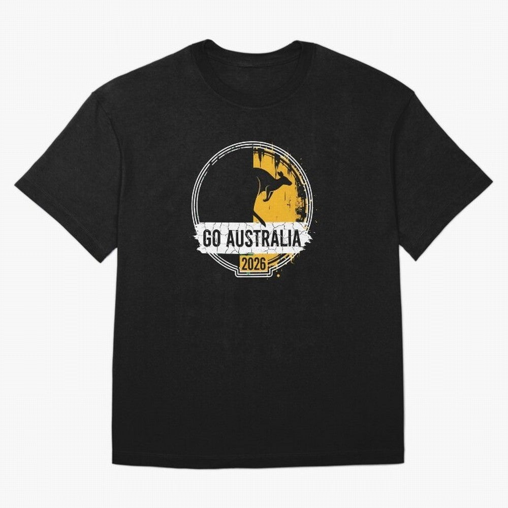 Golden Green Kangaroo Emblem Go Australia 2026 Supporter Design T-Shirt_83662099 Classic T-Shirt Cheer through Every Moment of the FIFA World Cup 2026 Journey through Cristiano Ronaldo Highlights, England, France and Netherlands Pride, Worldwide