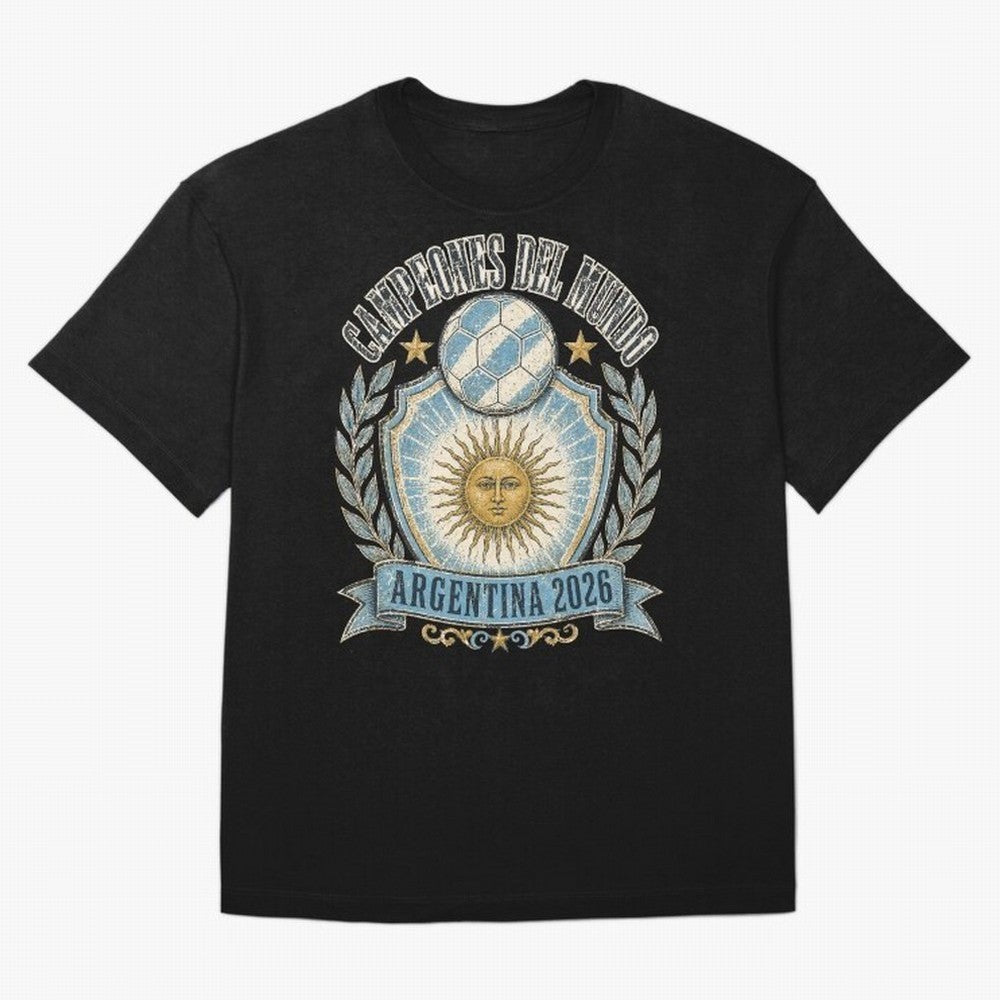 Campeones Del Mundo Argentina 2026 World Cup Soccer T-Shirt Classic T-Shirt Showcase FIFA World Cup 2026 Spirit, Built around Argentina and Brazil, Mbappe and Neymar, Championship Spirit, Famous Goals, Roaring Crowds and International Football
