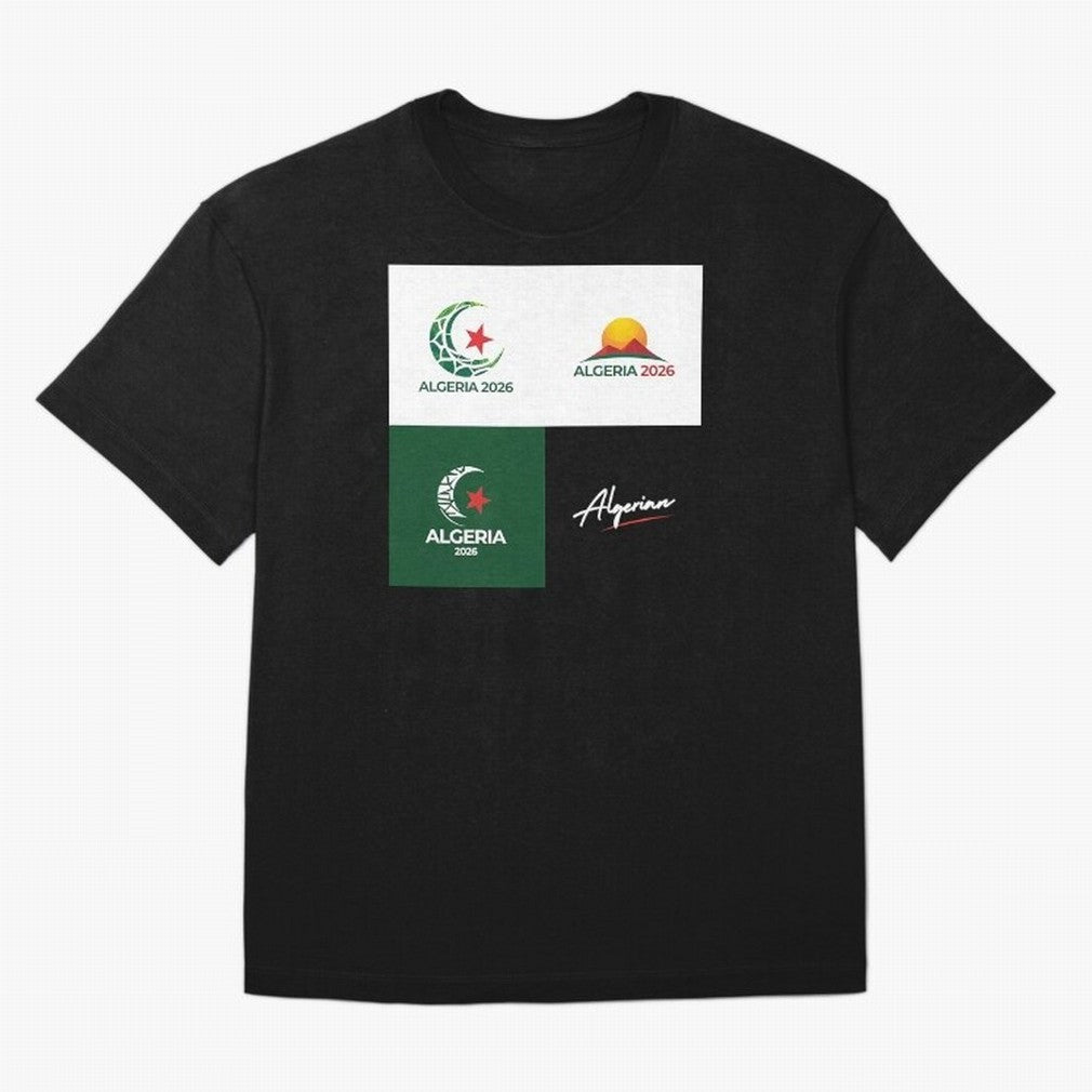 Algeria WC 2026 Classic T-Shirt Elevate FIFA World Cup 2026 Group Stage Capturing Messi, CR7 and Mbappe, Brazil Energy, Stadium Chants, National Pride, Trophy Dreams and Unforgettable Football Memories; Built for Supporters Chasing Trophy Dreams,