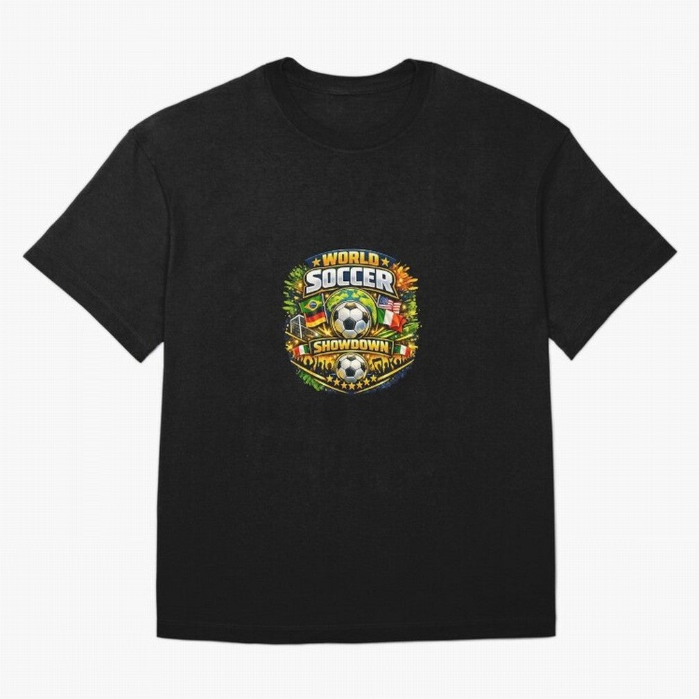 World Soccer Showdown Global Flags @ Fan Edition Classic T-Shirt Represent FIFA World Cup 2026 USA Canada Mexico with Cristiano Ronaldo, Germany Energy, Football Festival Excitement, Trophy Ambitions, Country Rivalries and Star Player Buzz; Perfect