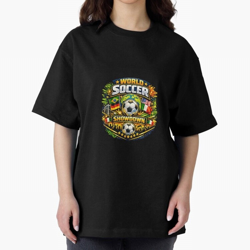 World Soccer Showdown Global Flags @ Fan Edition Classic T-Shirt Represent FIFA World Cup 2026 USA Canada Mexico with Cristiano Ronaldo, Germany Energy, Football Festival Excitement, Trophy Ambitions, Country Rivalries and Star Player Buzz; Perfect