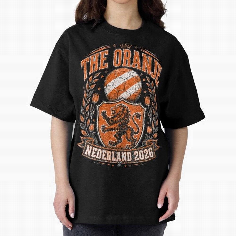 The Oranje Nederland 2026 World Cup Soccer T-Shirt Classic T-Shirt Create the FIFA World Cup 2026 USA Canada Mexico Journey through Messi, CR7 and Mbappe Highlights, England Pride, Sports Nostalgia, International Competition, Famous Players and