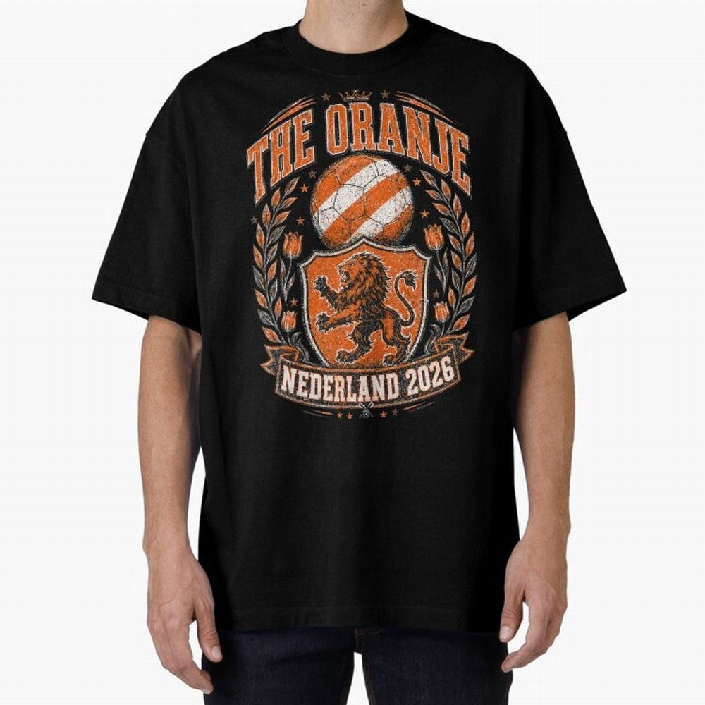 The Oranje Nederland 2026 World Cup Soccer T-Shirt Classic T-Shirt Create the FIFA World Cup 2026 USA Canada Mexico Journey through Messi, CR7 and Mbappe Highlights, England Pride, Sports Nostalgia, International Competition, Famous Players and