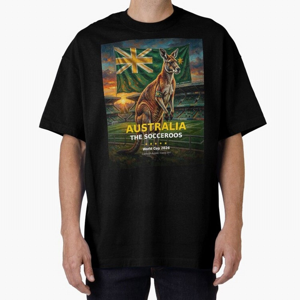 Australia Socceroos - World Cup 2026 Soccer Fan Tee Classic T-Shirt Showcase FIFA World Cup 2026 USA Canada Mexico Spirit, Centered on Germany, Mbappe and Neymar, Vintage Soccer Flavor, Modern Football Stars, National Flags and Final Night Emotion;